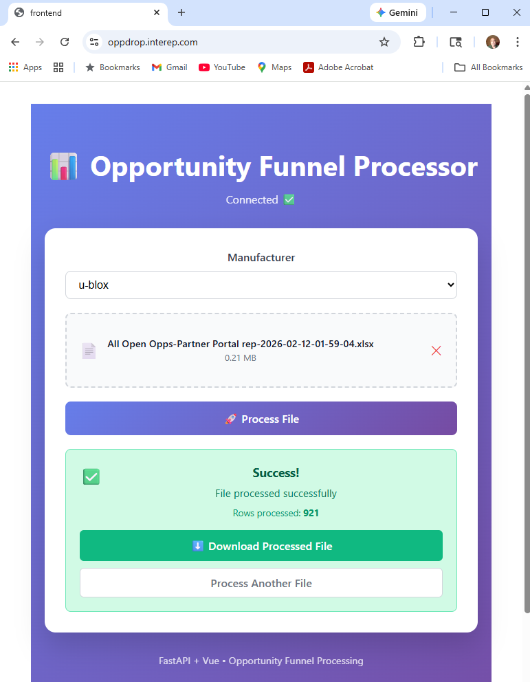 Success ! Download processed file