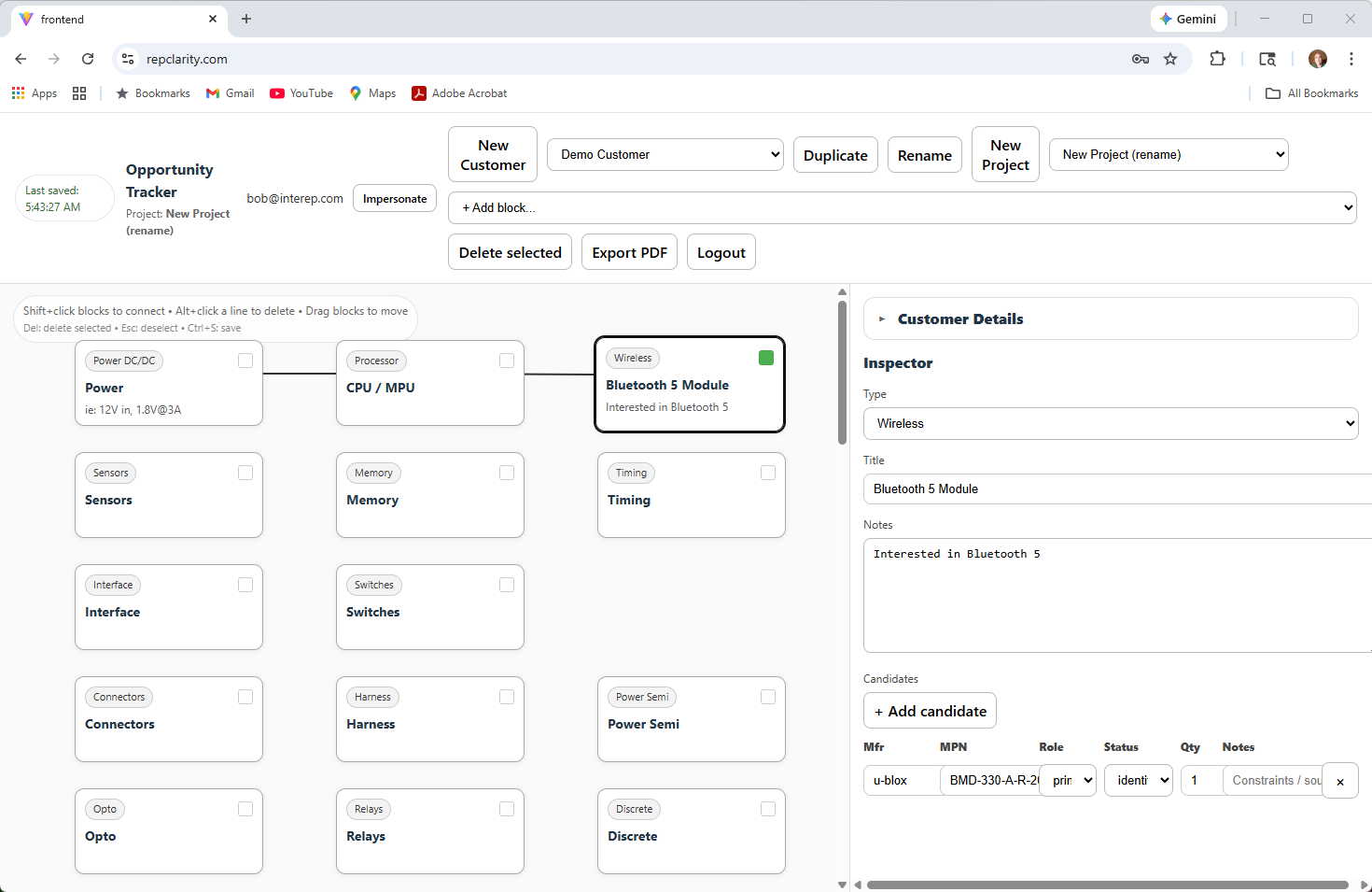 Block Diagram Main Interface
